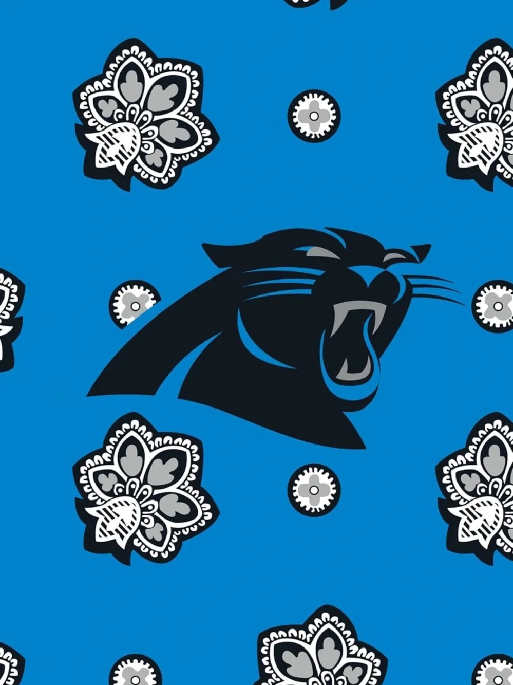 Vera Bradley Women's Cotton NFL Small Backpack Carolina Panthers Blue/Silver